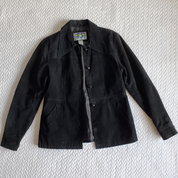Vintage 90's Neutral Zone Black Suede Button Up Jacket Size Medium - Picture 4 of 16